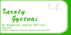 karoly gyetvai business card